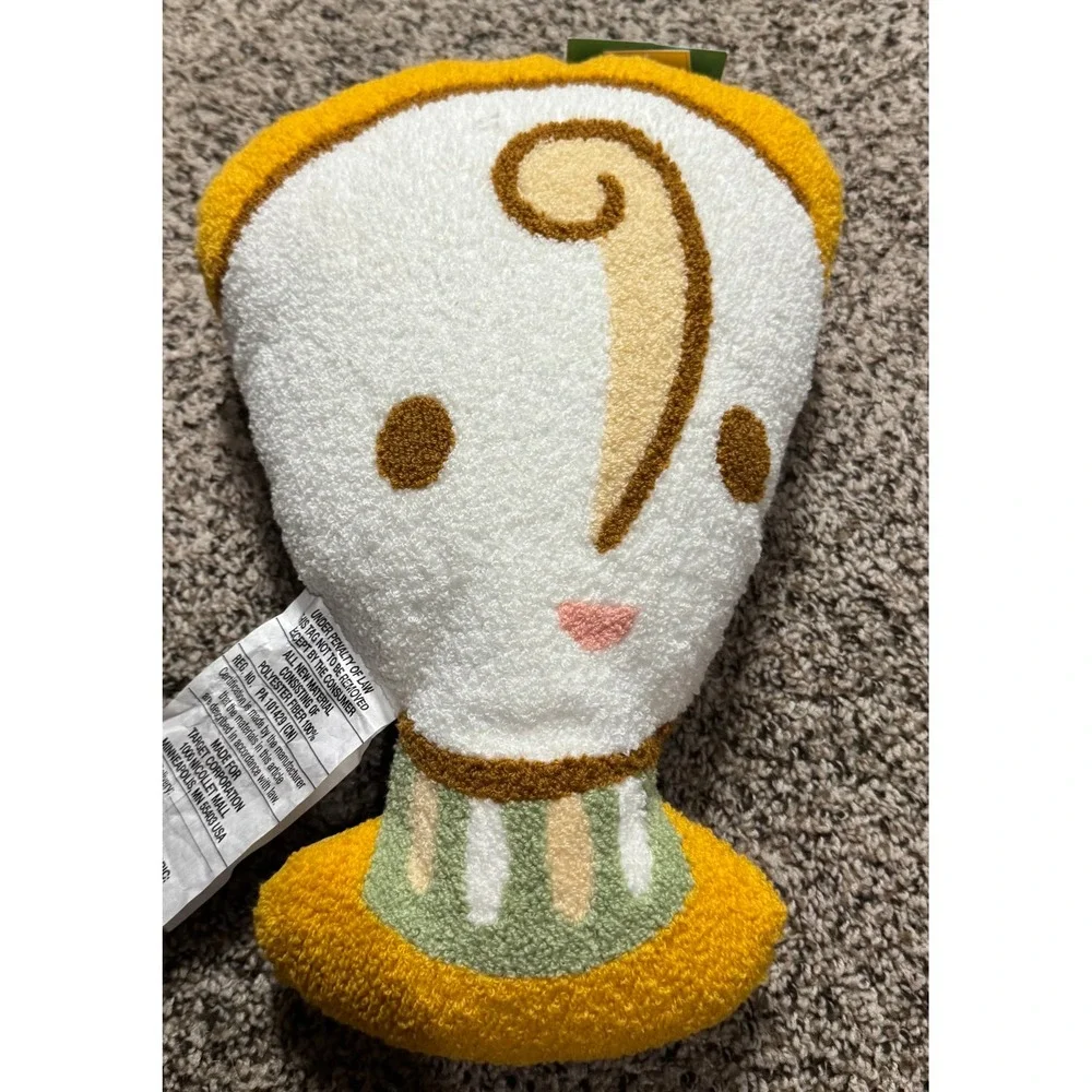 Disney Beauty and the Beast Chip Plush Character Pillow Yellow White Target